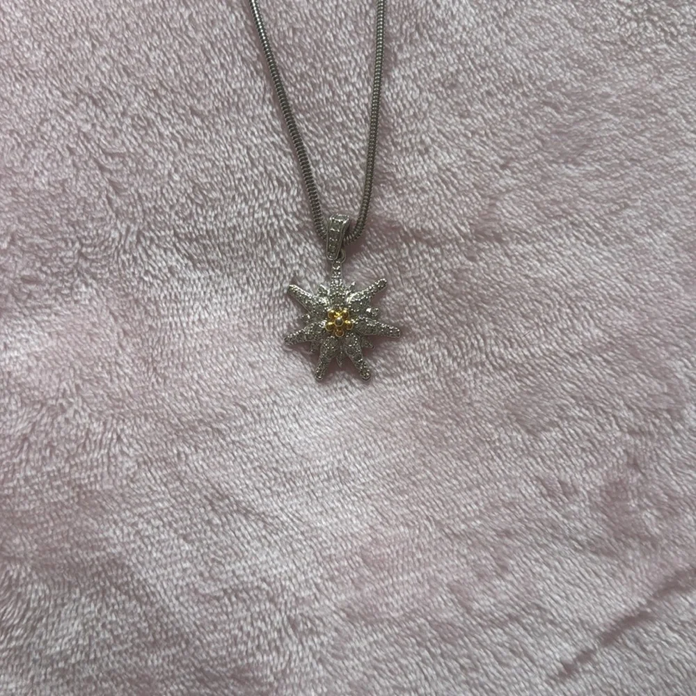 NWOT Park Lane Silver and Gold Starburst Necklace